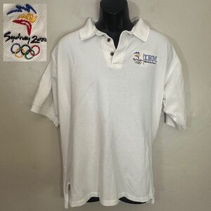 Sydney Olympics 2000 Embroidered Polo XL Gently worn 100% cotton 25" armpits